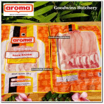 Aroma Bali frozen pork BACON BACK sliced 250g